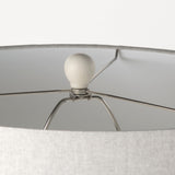 Cato 20.0L x 20.0W x 33.5H Cream Base W/White Shade Table Lamp by Mercana at Eve Furniture