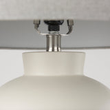 Cato 20.0L x 20.0W x 33.5H Cream Base W/White Shade Table Lamp by Mercana at Eve Furniture