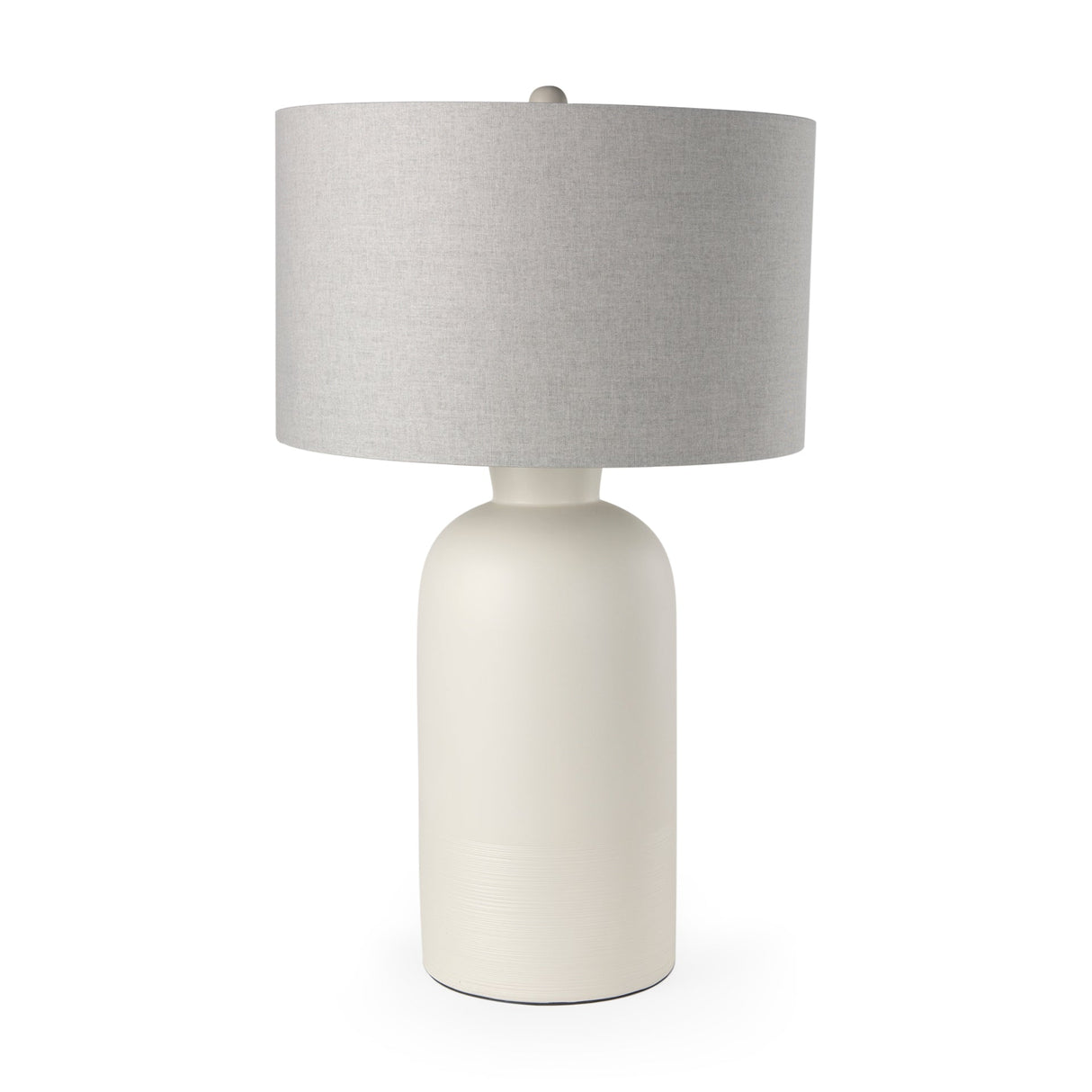 Cato 20.0L x 20.0W x 33.5H Cream Base W/White Shade Table Lamp by Mercana at Eve Furniture