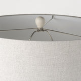 Cato Cream Base W/White Shade Table Lamp by Mercana at Eve Furniture