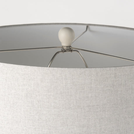 Cato Cream Base W/White Shade Table Lamp by Mercana at Eve Furniture