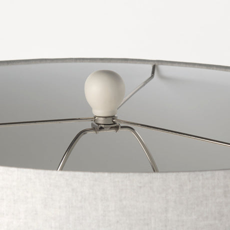 Cato Cream Base W/White Shade Table Lamp by Mercana at Eve Furniture