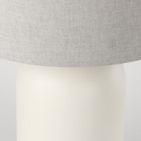 Cato Cream Base W/White Shade Table Lamp by Mercana at Eve Furniture