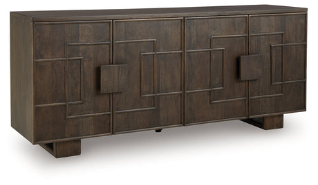 Cato Dark Brown Accent Cabinet by Ashley at Eve Furniture