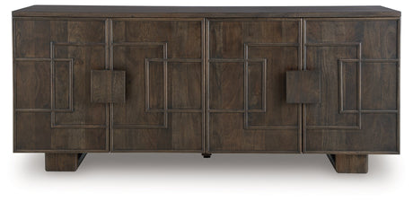 Cato Dark Brown Accent Cabinet by Ashley at Eve Furniture