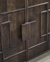 Cato Dark Brown Accent Cabinet by Ashley at Eve Furniture