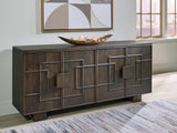 Cato Dark Brown Accent Cabinet by Ashley at Eve Furniture