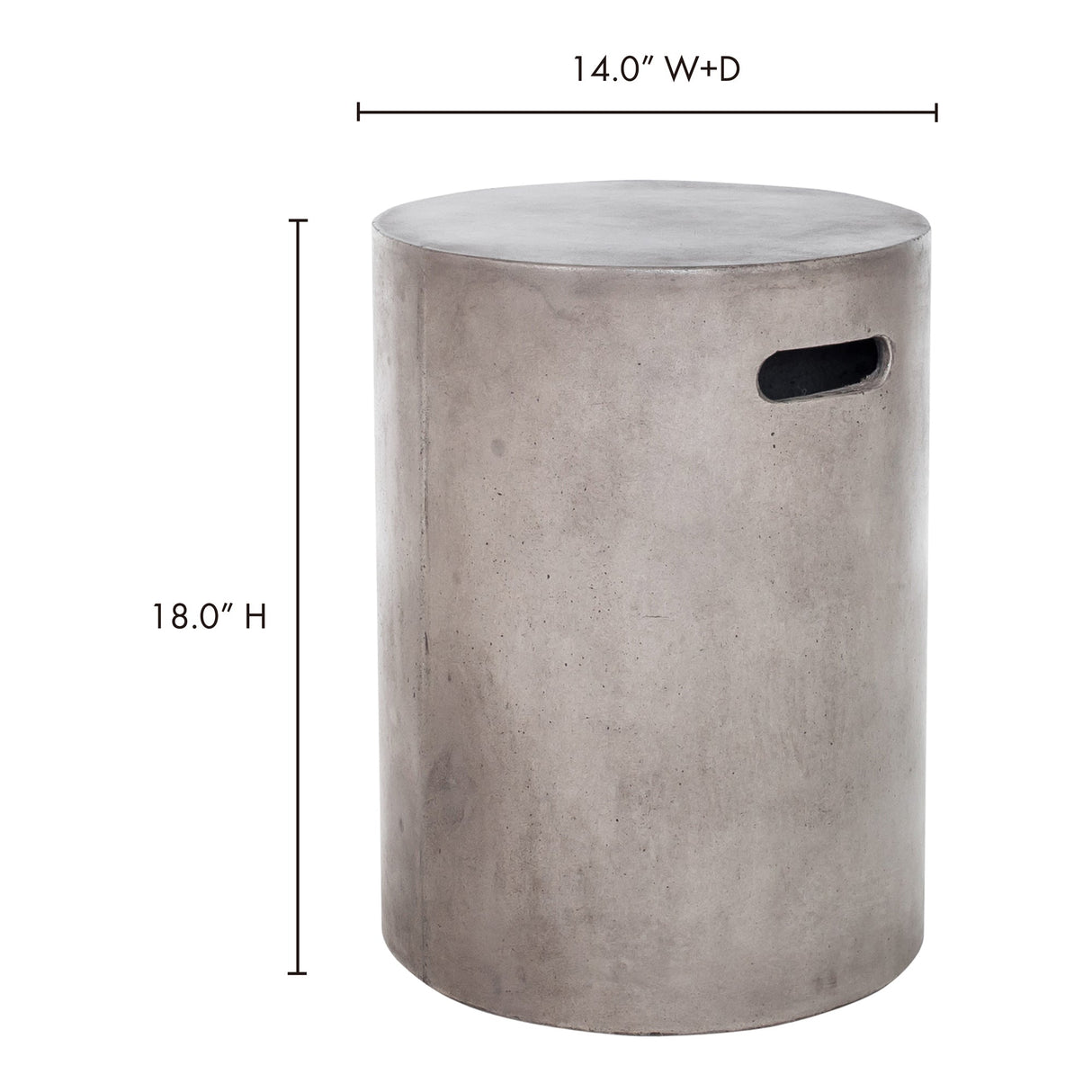 Cato Dark Grey Outdoor Stool by Moe's Home at Eve Furniture