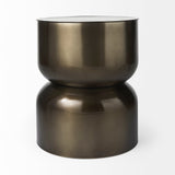 Catriona 17L x 17W x 20H Gold Accent Hourglass Table by Mercana at Eve Furniture