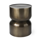 Catriona 17L x 17W x 20H Gold Accent Hourglass Table by Mercana at Eve Furniture