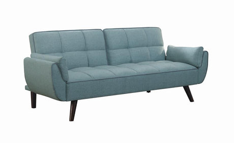 Caufield Biscuit-Tufted Sofa Bed Turquoise Blue