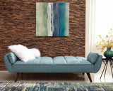 Caufield Upholstered Convertible Sofa Bed Turquoise Blue by Coaster at Eve Furniture