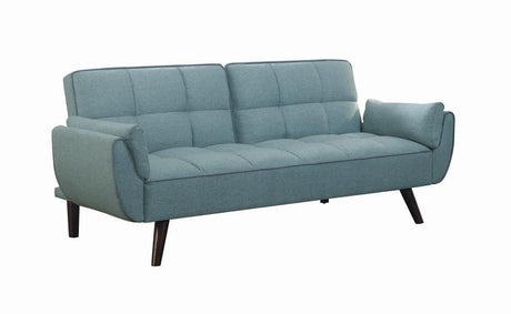Caufield Upholstered Convertible Sofa Bed Turquoise Blue by Coaster at Eve Furniture