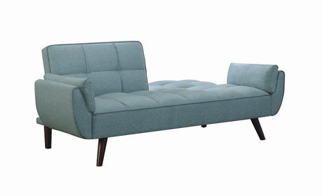 Caufield Upholstered Convertible Sofa Bed Turquoise Blue by Coaster at Eve Furniture
