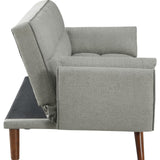 Caufield Upholstered Tufted Convertible Sofa Bed Grey by Coaster at Eve Furniture