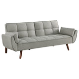 Caufield Upholstered Tufted Convertible Sofa Bed Grey by Coaster at Eve Furniture