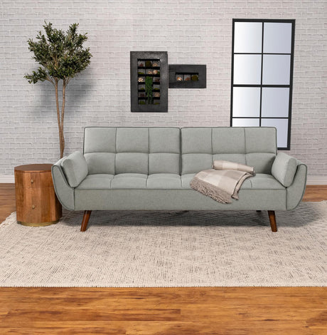 Caufield Upholstered Tufted Convertible Sofa Bed Grey by Coaster at Eve Furniture