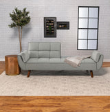 Caufield Upholstered Tufted Convertible Sofa Bed Grey by Coaster at Eve Furniture