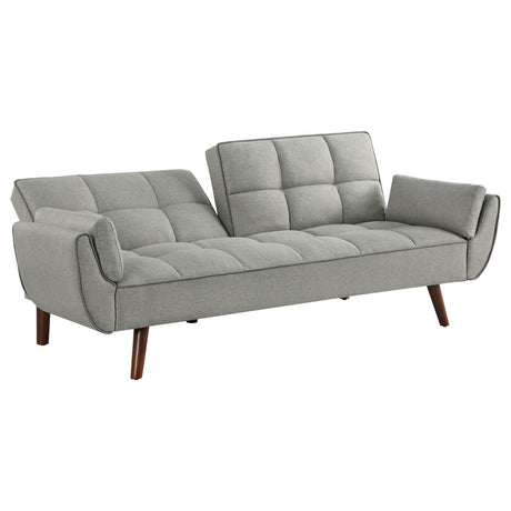 Caufield Upholstered Tufted Convertible Sofa Bed Grey by Coaster at Eve Furniture