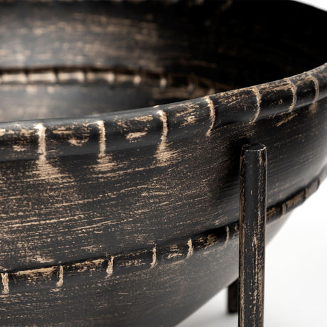 Cauldron (Set of 2) Brown Metal Bowls by Mercana at Eve Furniture