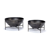 Cauldron (Set of 2) Brown Metal Bowls by Mercana at Eve Furniture