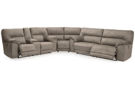 Cavalcade Slate 3-Piece Power Reclining Sectional by Ashley at Eve Furniture