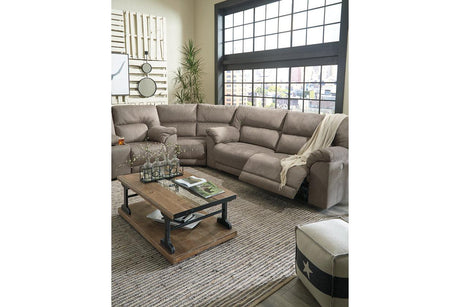 Cavalcade Slate 3-Piece Power Reclining Sectional by Ashley at Eve Furniture