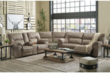 Cavalcade Slate 3-Piece Power Reclining Sectional by Ashley at Eve Furniture