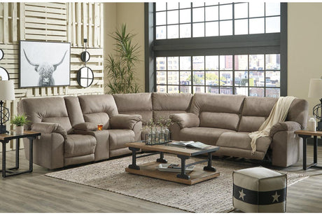 Cavalcade Slate 3-Piece Power Reclining Sectional by Ashley at Eve Furniture