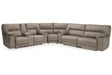 Cavalcade Slate 3-Piece Power Reclining Sectional by Ashley at Eve Furniture