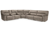 Cavalcade Slate 3-Piece Power Reclining Sectional by Ashley at Eve Furniture