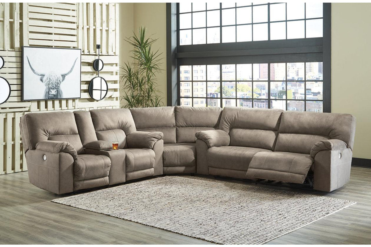 Cavalcade Slate 3-Piece Power Reclining Sectional by Ashley at Eve Furniture