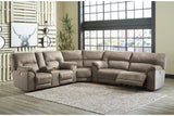 Cavalcade Slate 3-Piece Power Reclining Sectional by Ashley at Eve Furniture