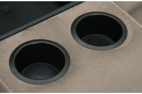 Cavalcade Slate Power Reclining Loveseat with Console by Ashley at Eve Furniture