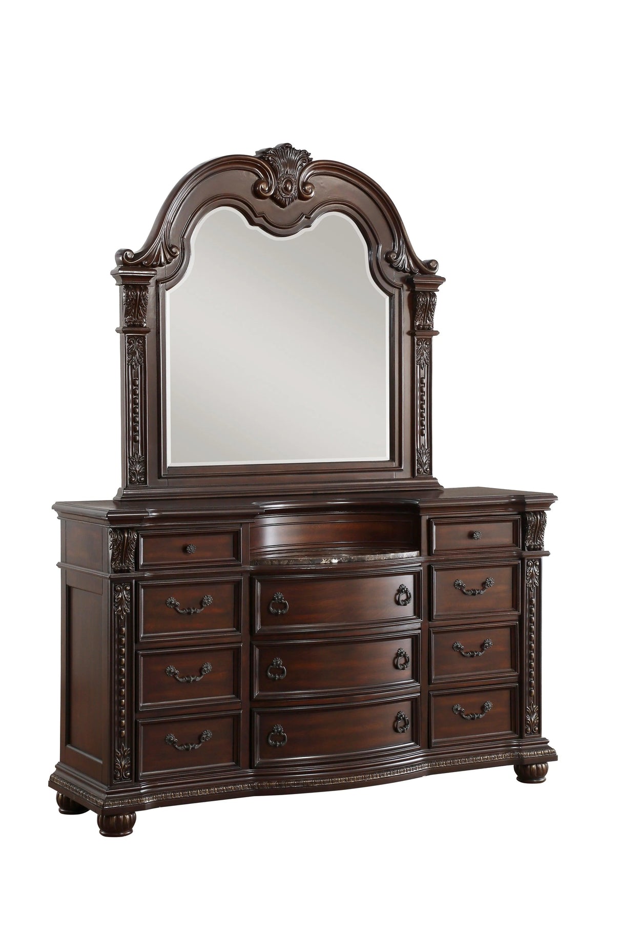 Cavalier Dark Cherry Mirror (Mirror Only) by Homelegance at Eve Furniture