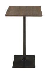 Cavalier Dark Elm/Matte Black Square Bar Table by Coaster at Eve Furniture