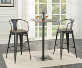 Cavalier Dark Elm/Matte Black Square Bar Table by Coaster at Eve Furniture