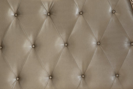 Cavalier Silver California King Upholstered Sleigh Bed by Homelegance at Eve Furniture