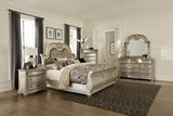 Cavalier Silver California King Upholstered Sleigh Bed by Homelegance at Eve Furniture