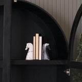 Cavalli Black and White Marble Horse Bookends by Mercana at Eve Furniture