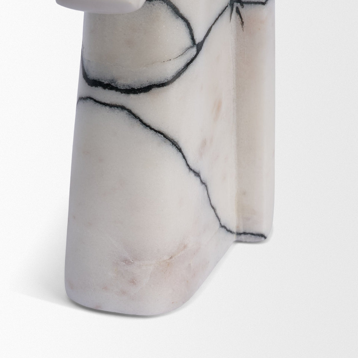 Cavalli Black and White Marble Horse Bookends by Mercana at Eve Furniture