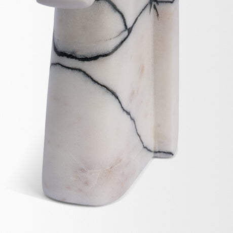 Cavalli Black and White Marble Horse Bookends by Mercana at Eve Furniture
