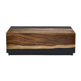 Cavallo Black/Brown Cocktail Table by Crestview at Eve Furniture