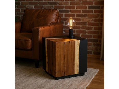 Cavallo Black/Brown End Table by Crestview at Eve Furniture