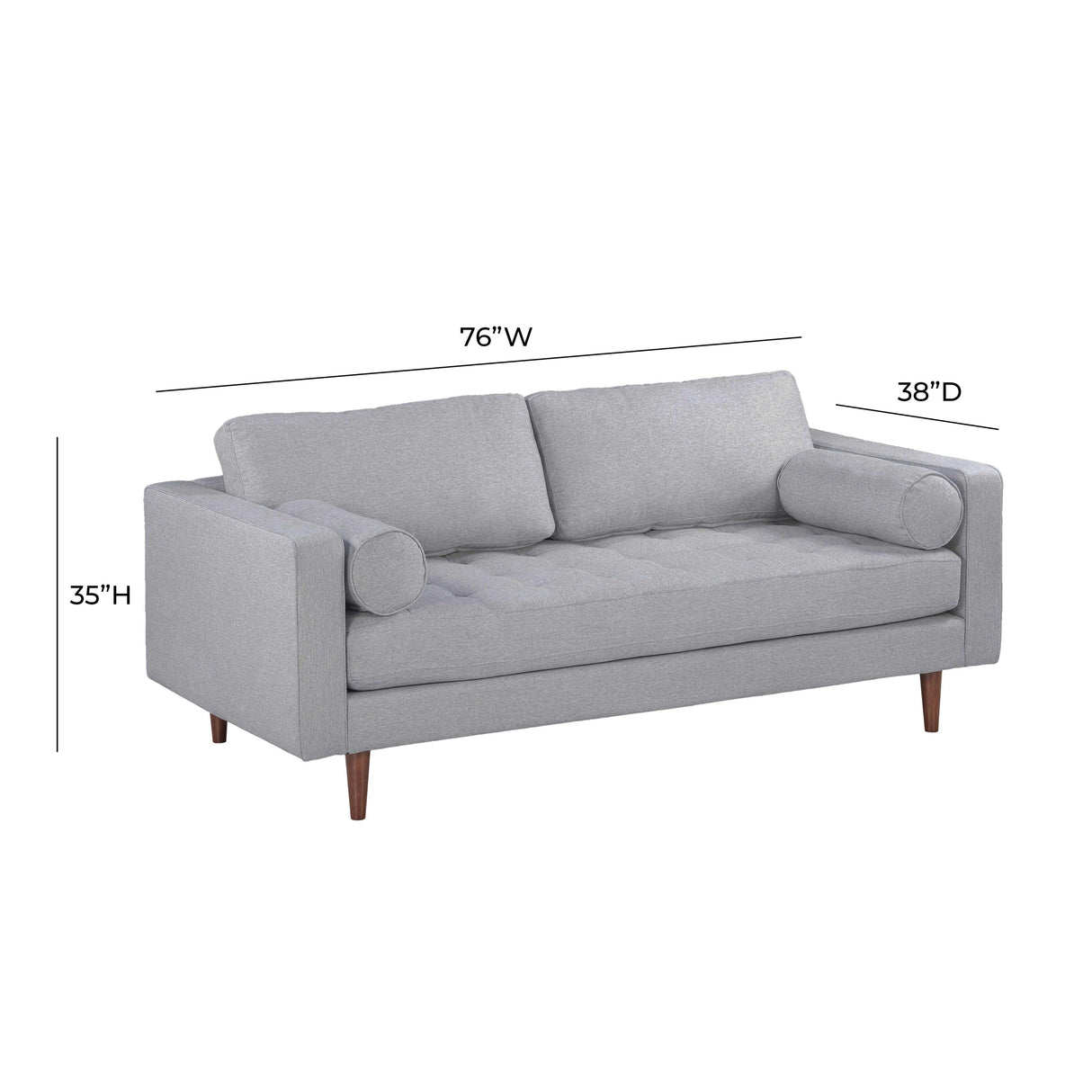 Cave Tweed Loveseat by TOV Furniture at Eve Furniture