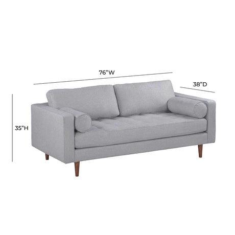 Cave Tweed Loveseat by TOV Furniture at Eve Furniture