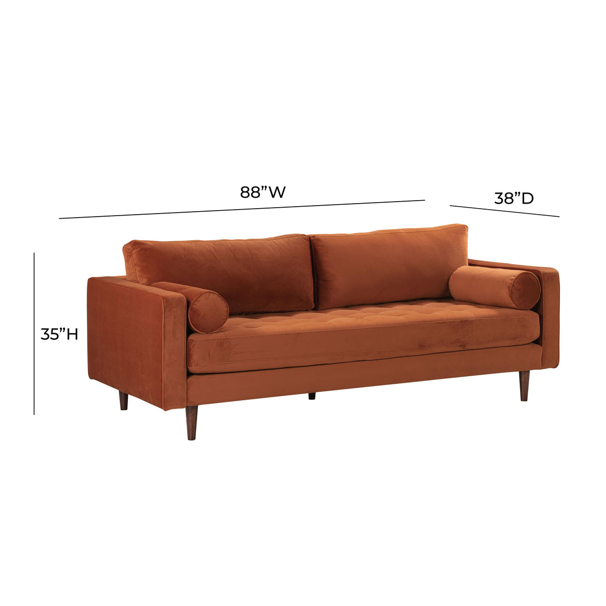 Cave Velvet Sofa by TOV Furniture at Eve Furniture