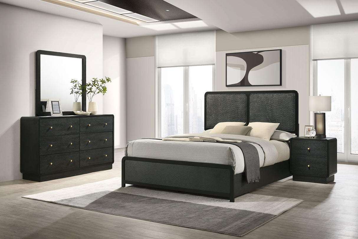 Cavelle Black 4-Piece Eastern King Bedroom Set by Coaster at Eve Furniture