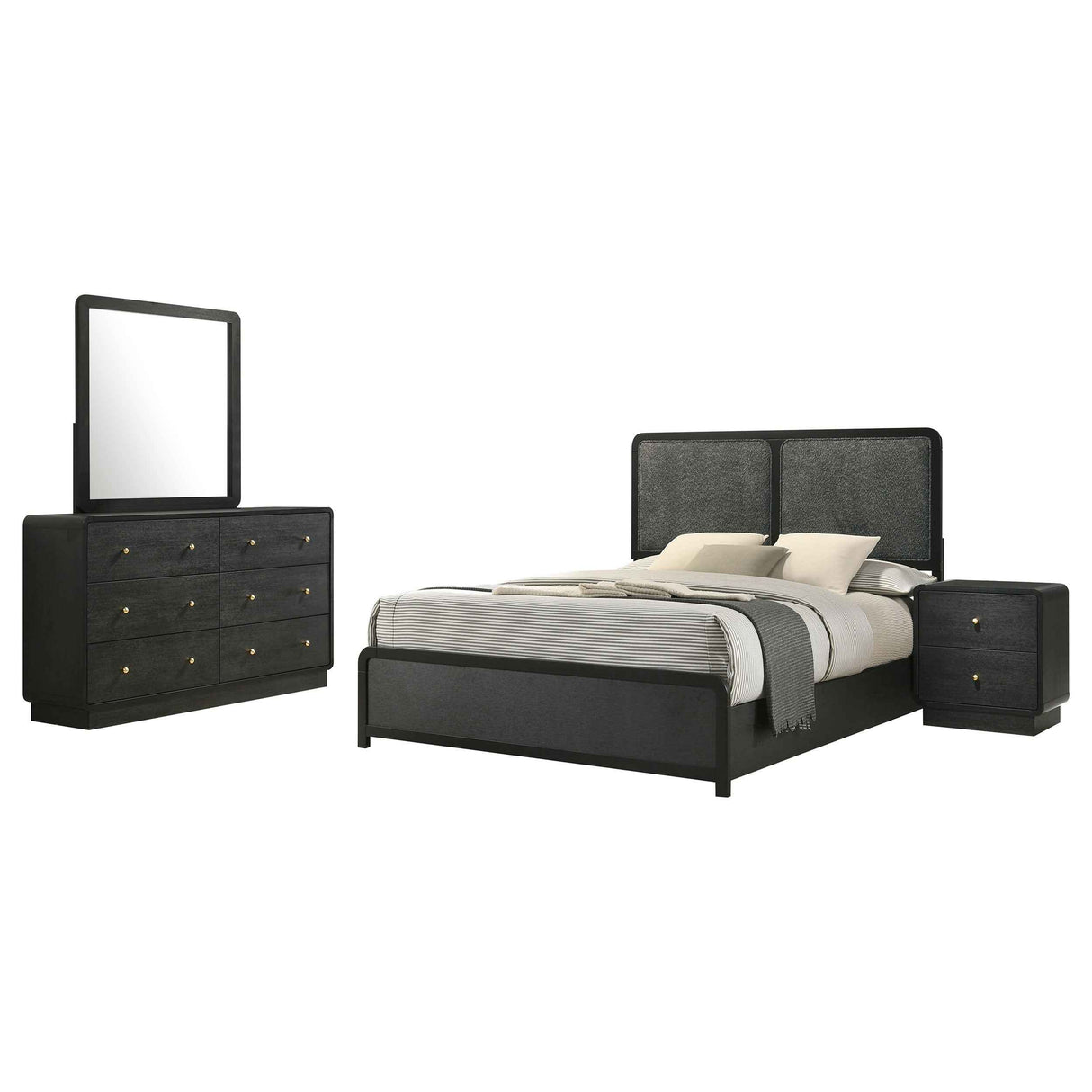 Cavelle Black 4-piece Full Bedroom Set by Coaster at Eve Furniture