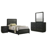 Cavelle Black 4-piece Twin Bedroom Set by Coaster at Eve Furniture